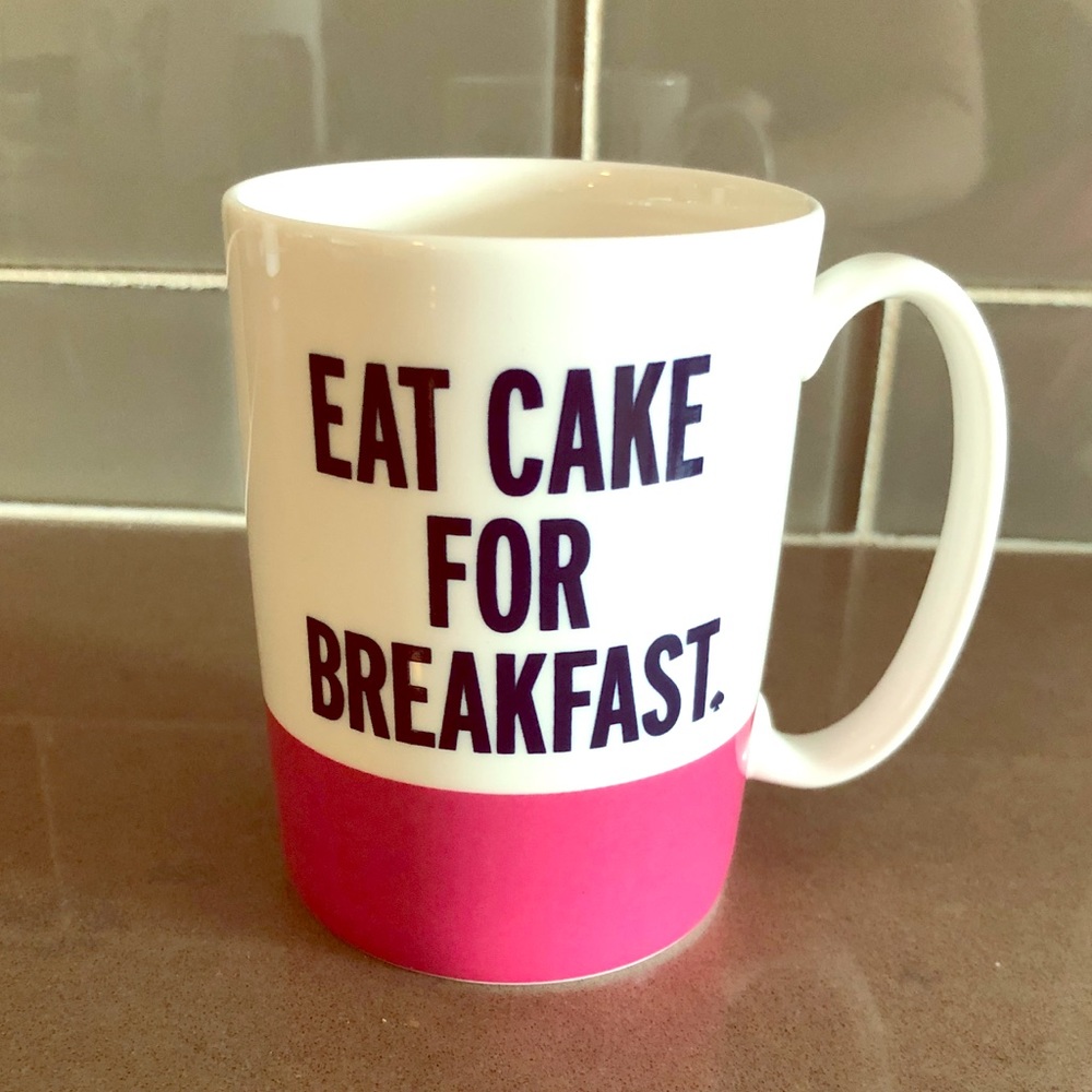 Kate Spade EAT CAKE FOR BREAKFAST Coffee Cup MUG